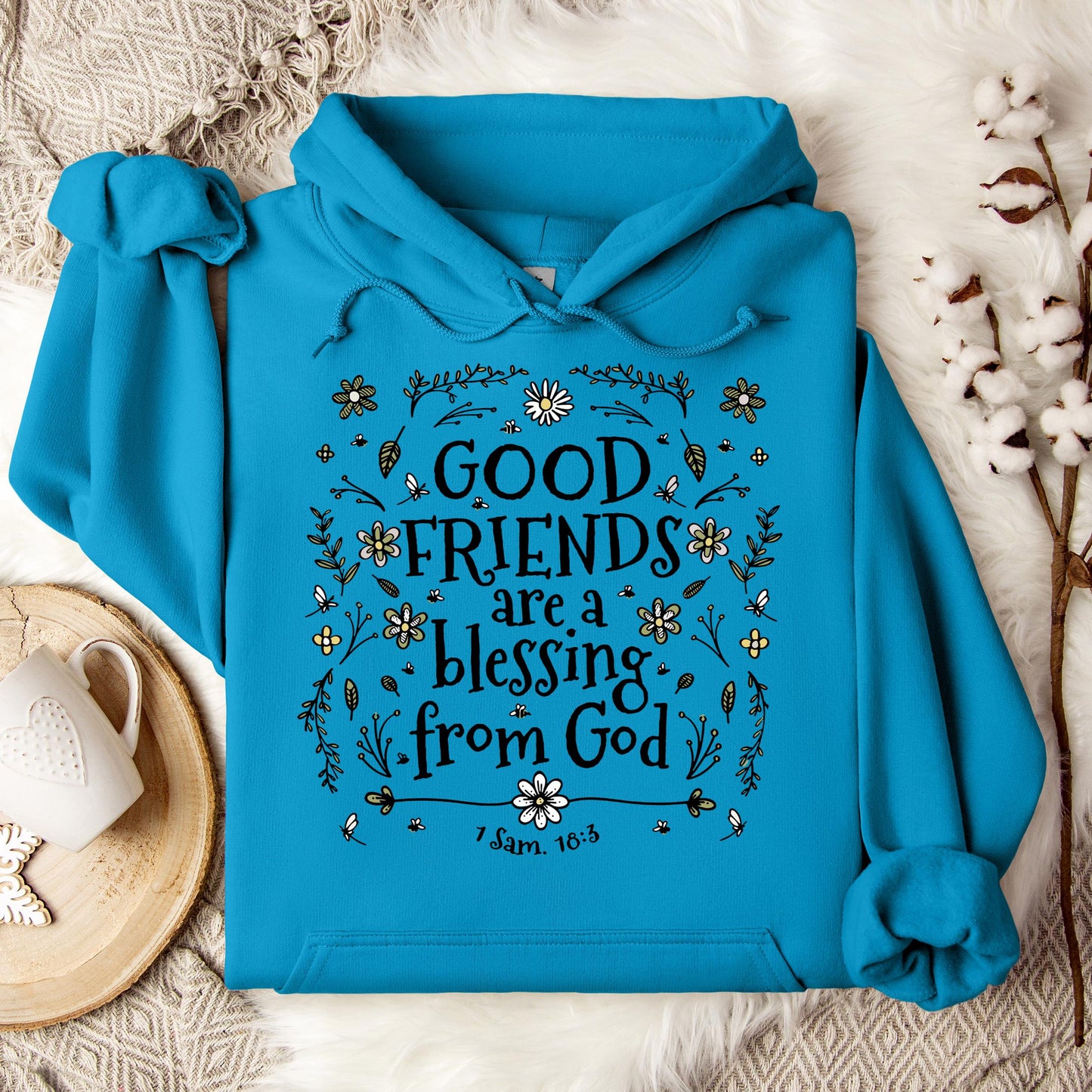 Good Friends Are A Blessing From God 1 Sam 18.3 Hoodie