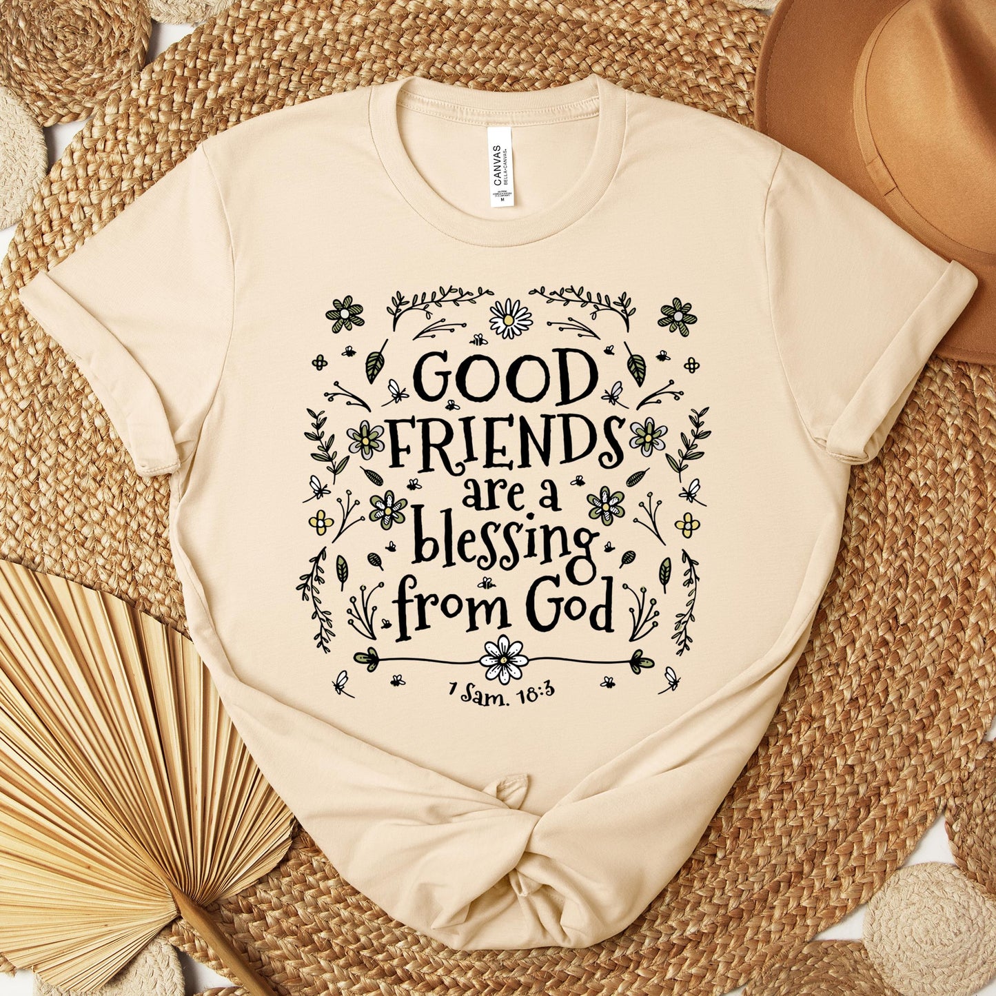 Good Friends Are A Blessing From God 1 Sam 18.3 Premium T-shirt