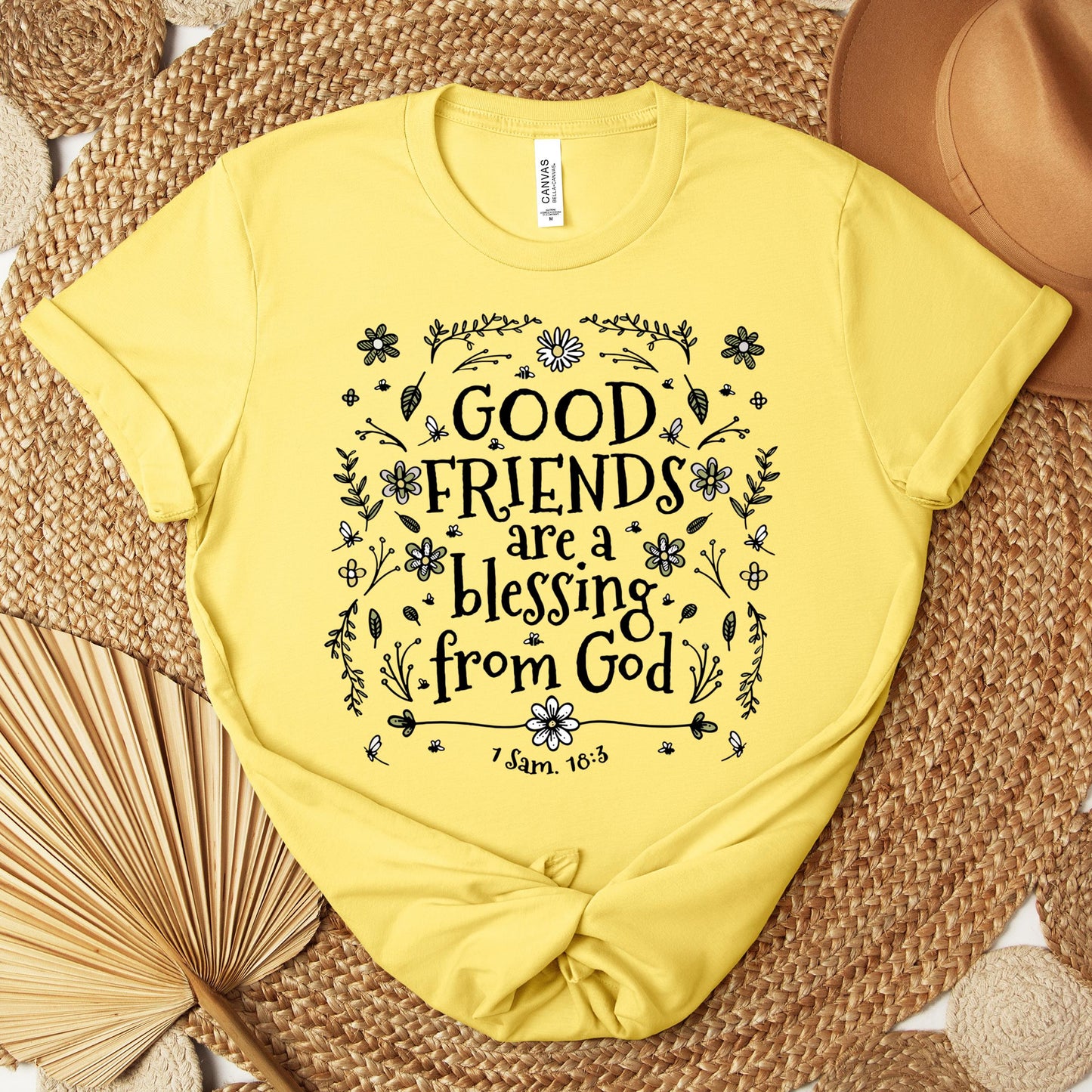 Good Friends Are A Blessing From God 1 Sam 18.3 Premium T-shirt