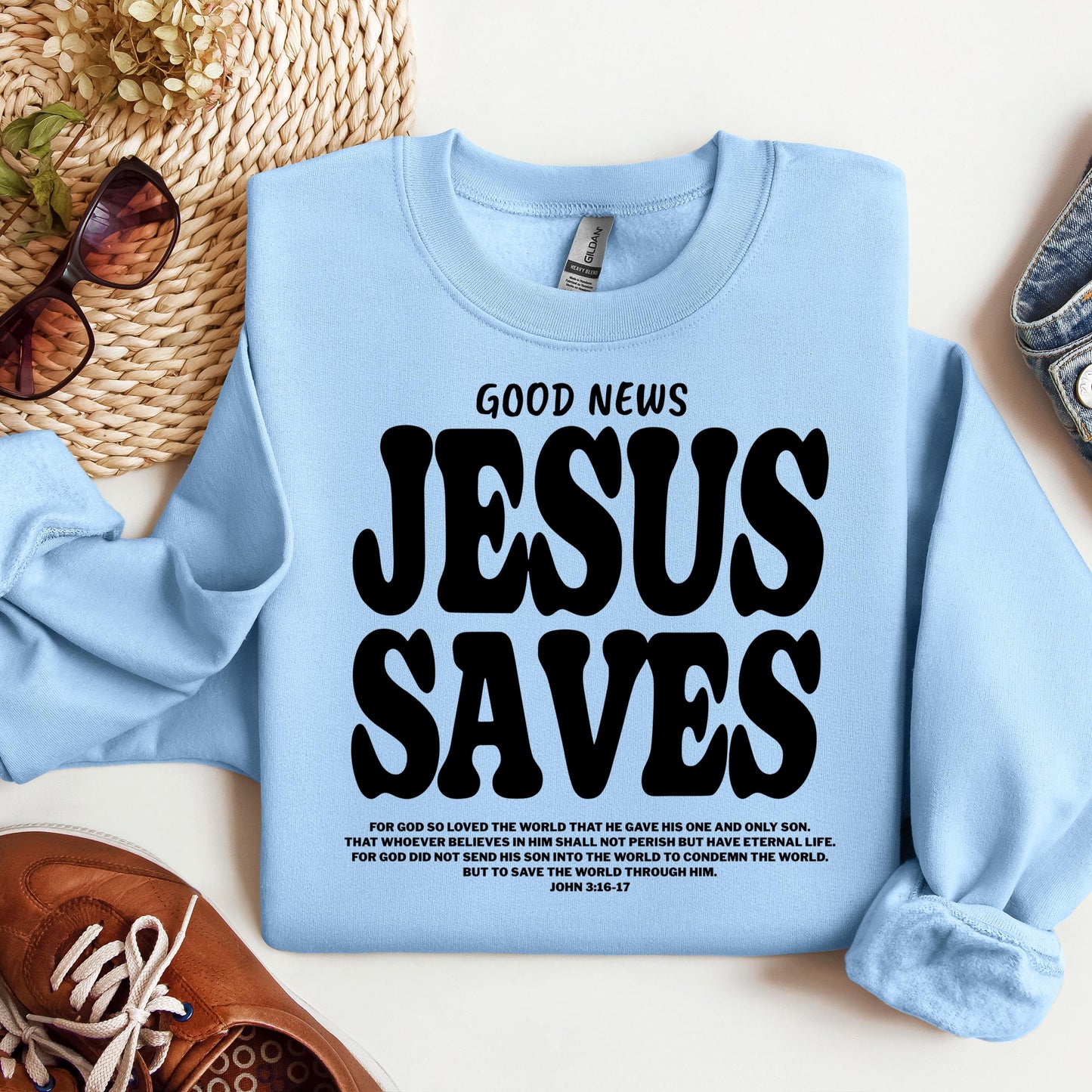 Good News Jesus Saves John 3.16-17 01