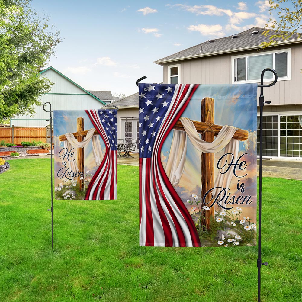 FLAGWIX  Jesus Christian Cross Easter Resurrection of Jesus He Is Risen Flag