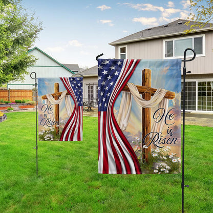FLAGWIX  Jesus Christian Cross Easter Resurrection of Jesus He Is Risen Flag