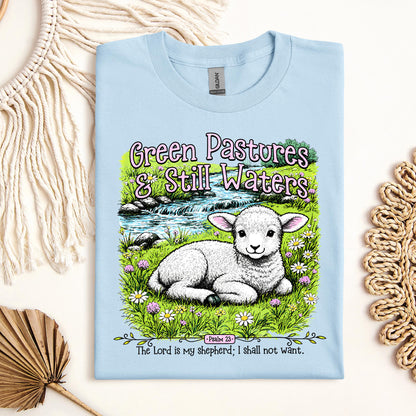 Green Pastures & Still Waters Psalm 23 The Lord Is My Shepherd I Shall Not Want 01