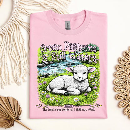 Green Pastures & Still Waters Psalm 23 The Lord Is My Shepherd I Shall Not Want 01