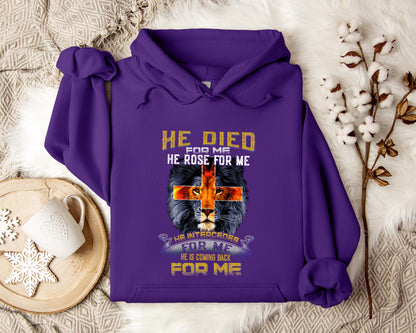 He Is Coming Back For Me Lion Hoodie