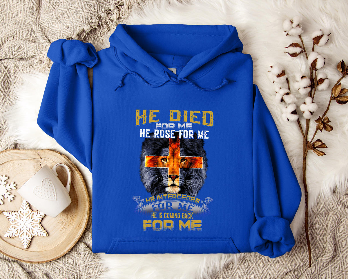 He Is Coming Back For Me Lion Hoodie