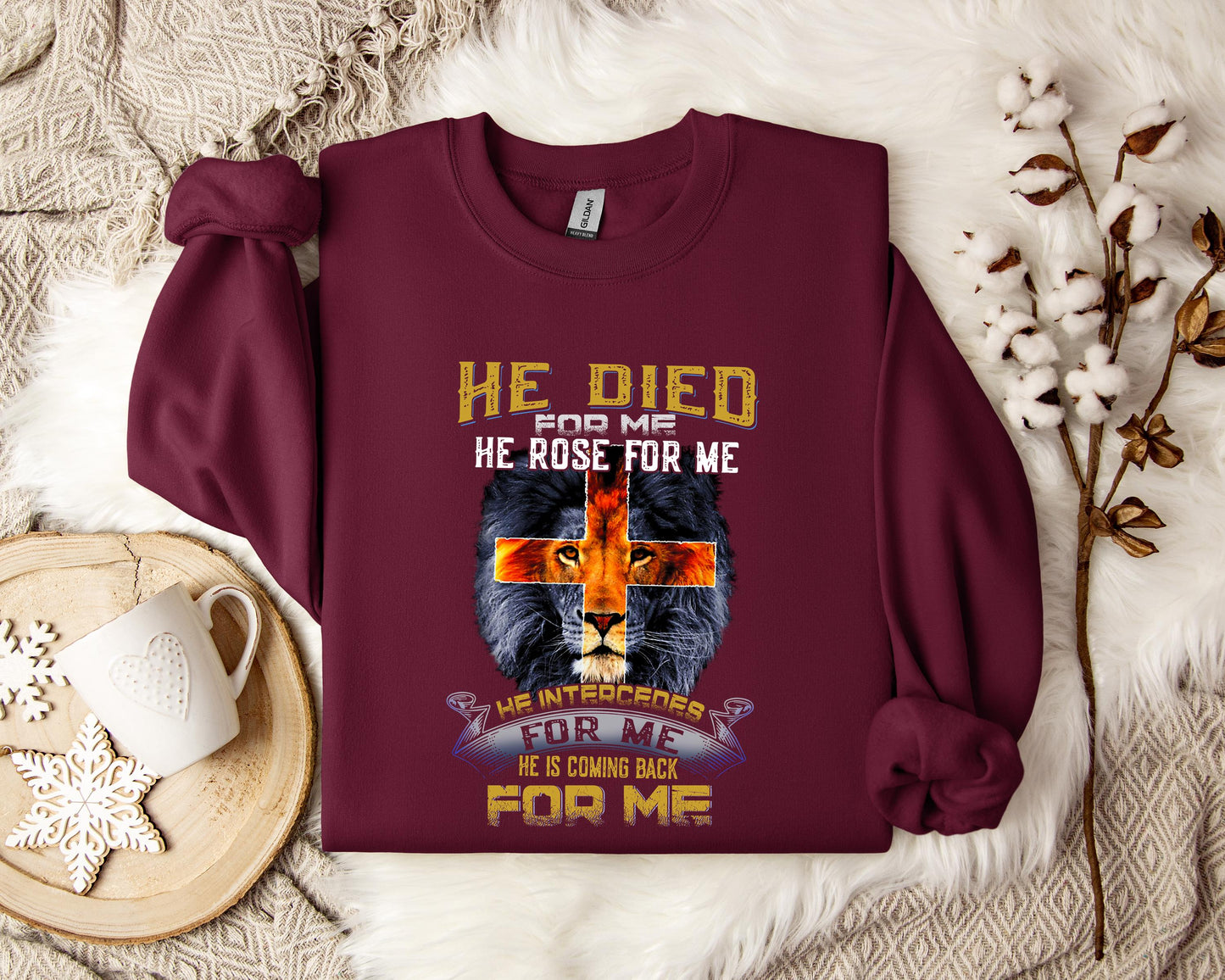 He Is Coming Back For Me Lion Sweatshirt