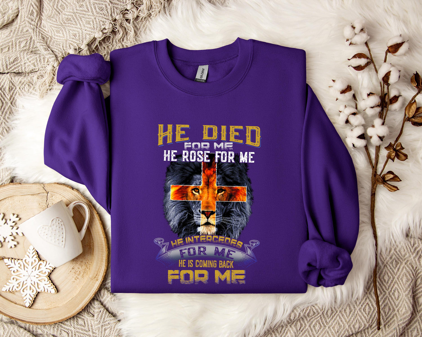 He Is Coming Back For Me Lion Sweatshirt