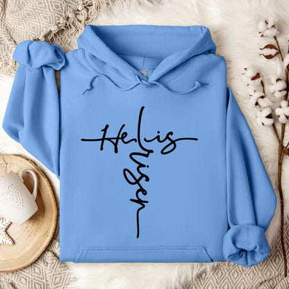 He Is Risen Cross Hoodie