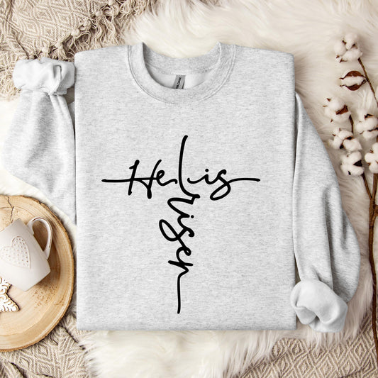 He Is Risen Cross Sweatshirt