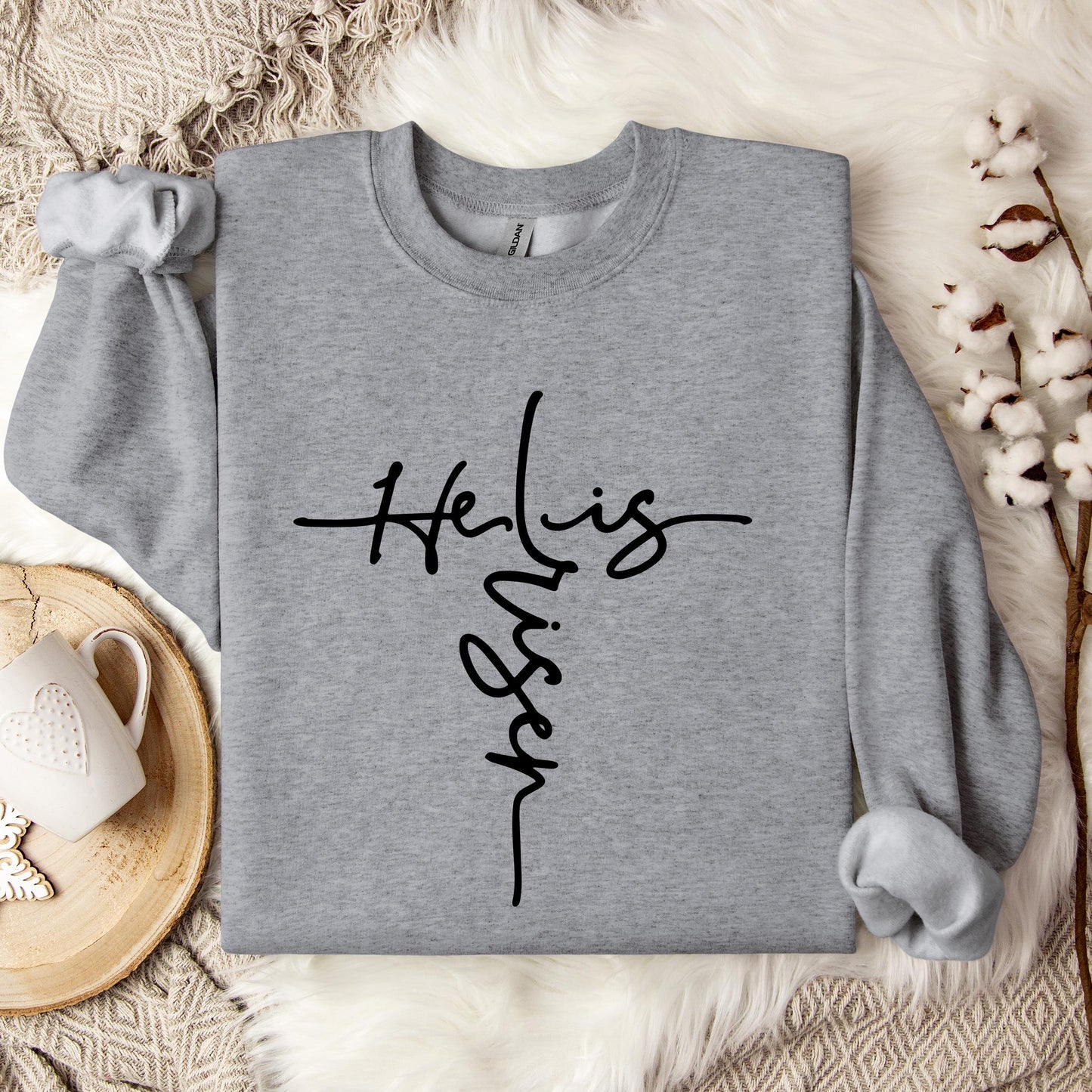 He Is Risen Cross Sweatshirt