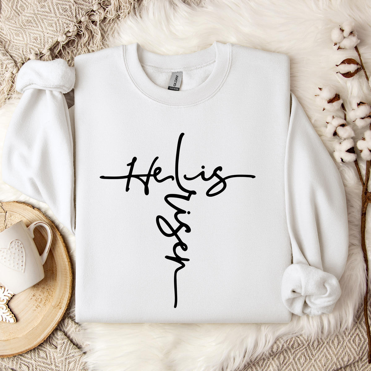 He Is Risen Cross Sweatshirt