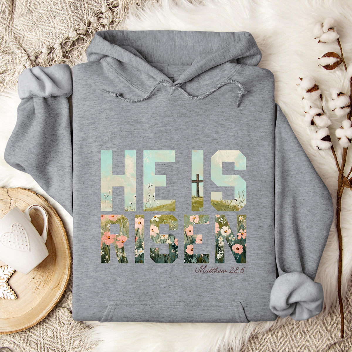 He Is Risen Matthew 28.6 01 Hoodie