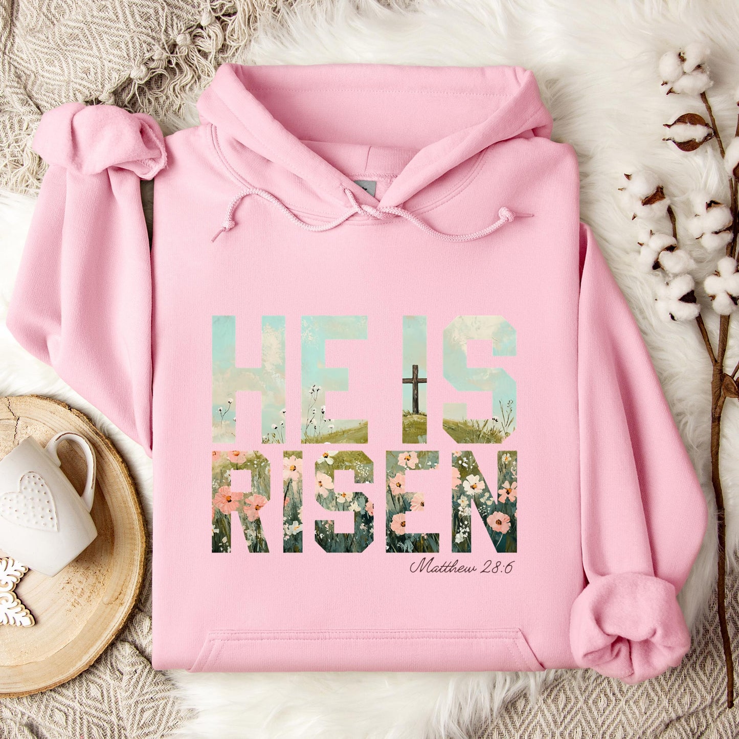 He Is Risen Matthew 28.6 01 Hoodie
