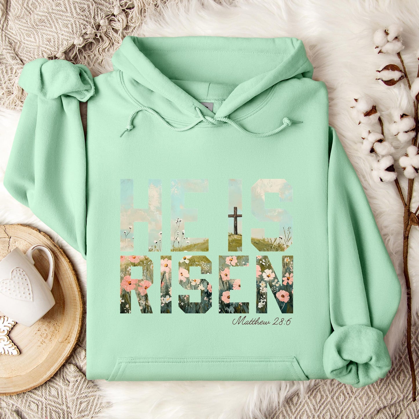 He Is Risen Matthew 28.6 01 Hoodie