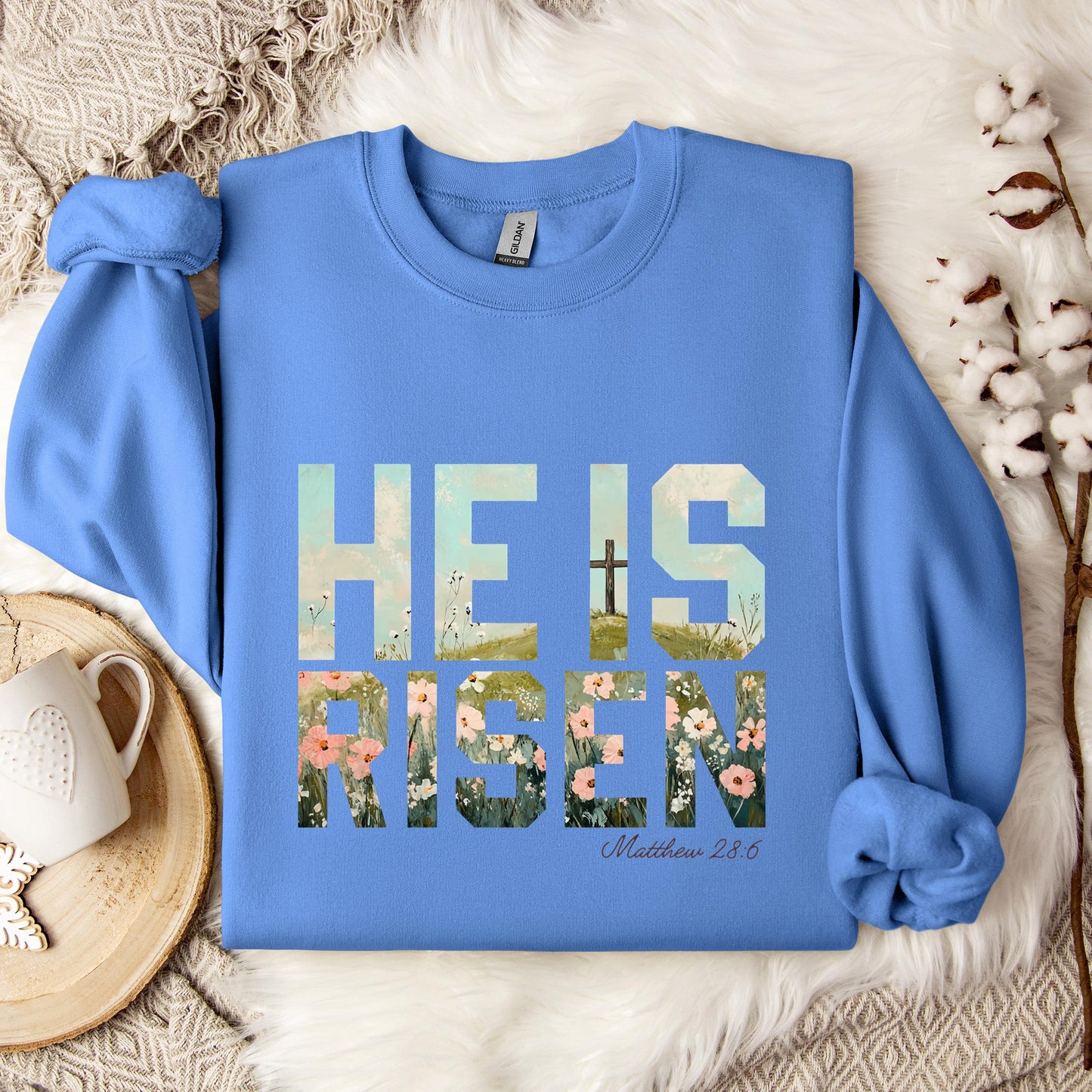 He Is Risen Matthew 28.6 01 Sweatshirt