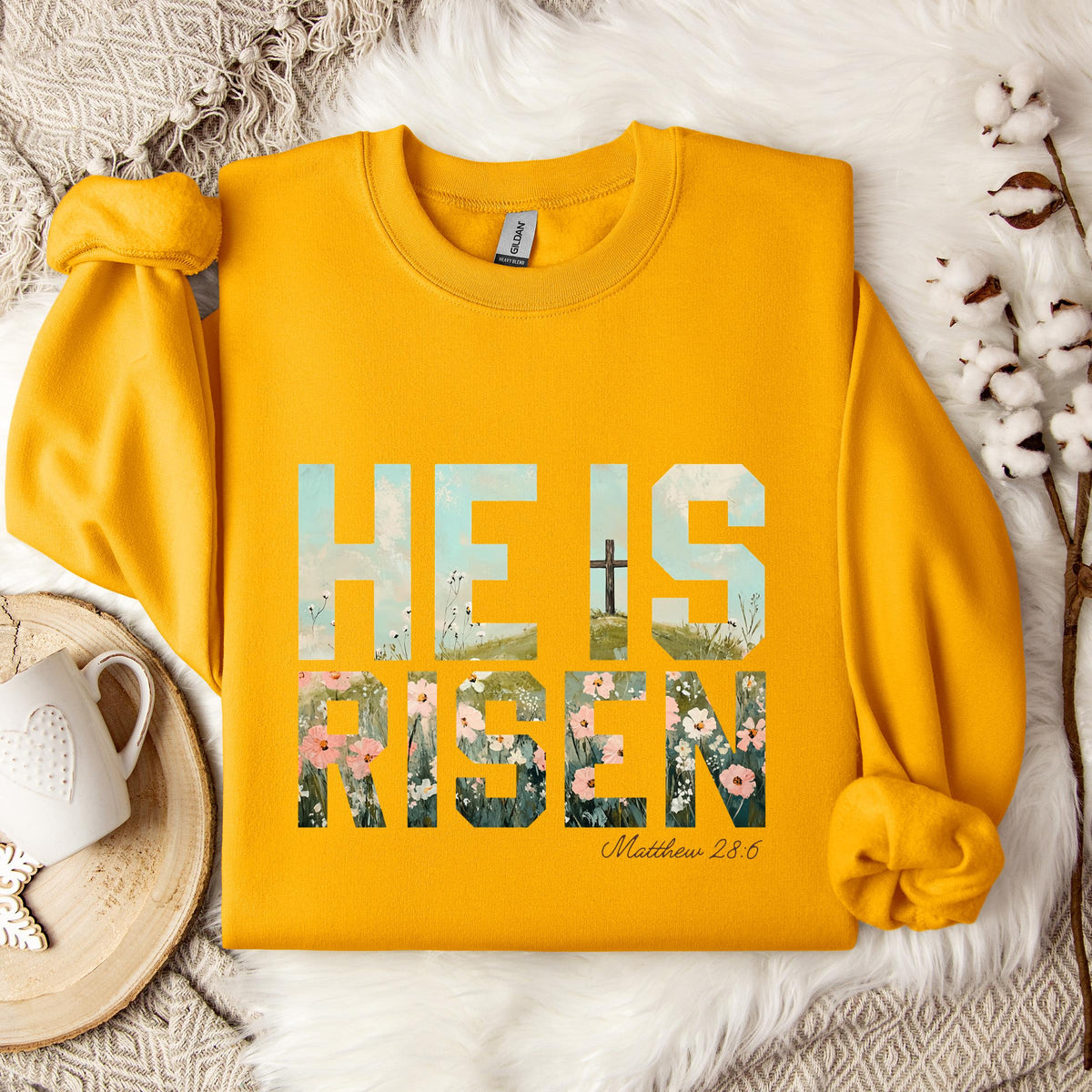 He Is Risen Matthew 28.6 01 Sweatshirt