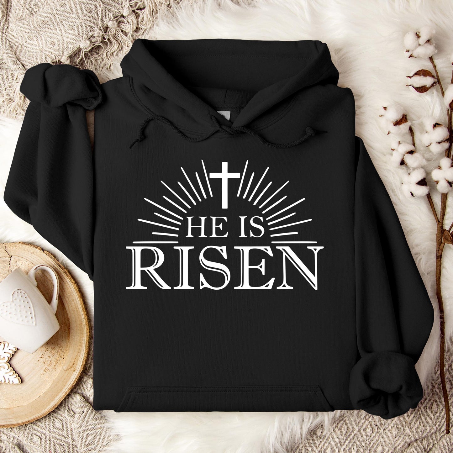 He Is Risen Matthew 28.6 03 Hoodie