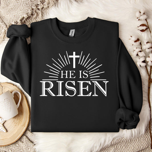 He Is Risen Matthew 28.6 03 Sweatshirt