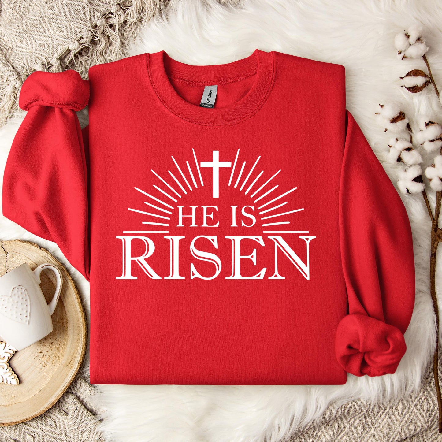 He Is Risen Matthew 28.6 03 Sweatshirt