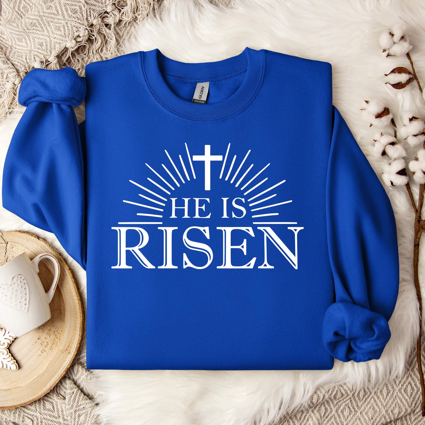 He Is Risen Matthew 28.6 03 Sweatshirt