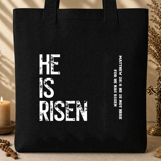 He Is Risen Matthew 28.6 Tote Bag