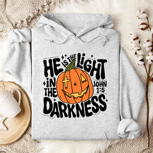 He Is The Light In The Darkness John 1.5 Hoodie