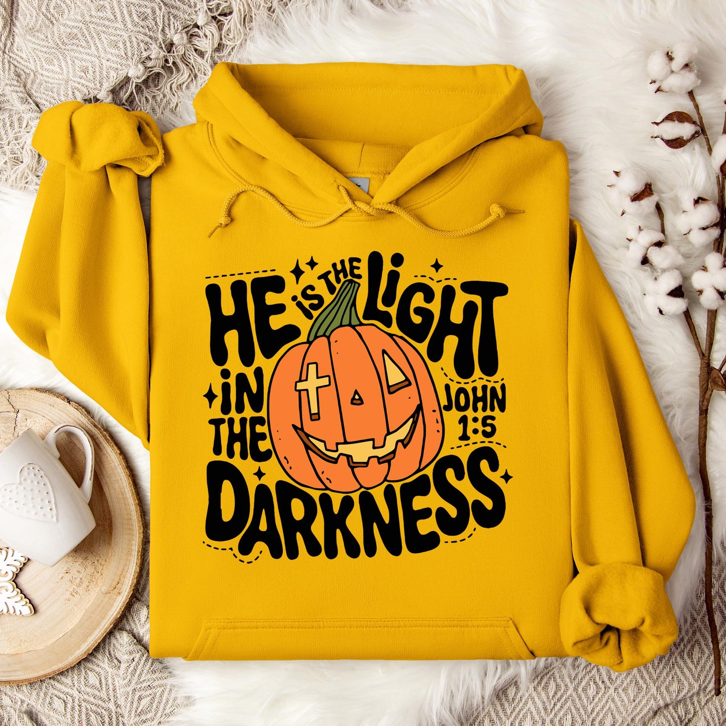 He Is The Light In The Darkness John 1.5 Hoodie