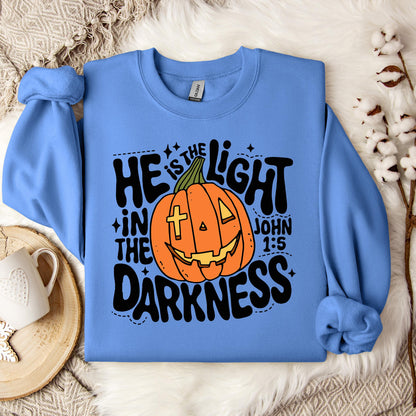 He Is The Light In The Darkness John 1.5 Sweatshirt
