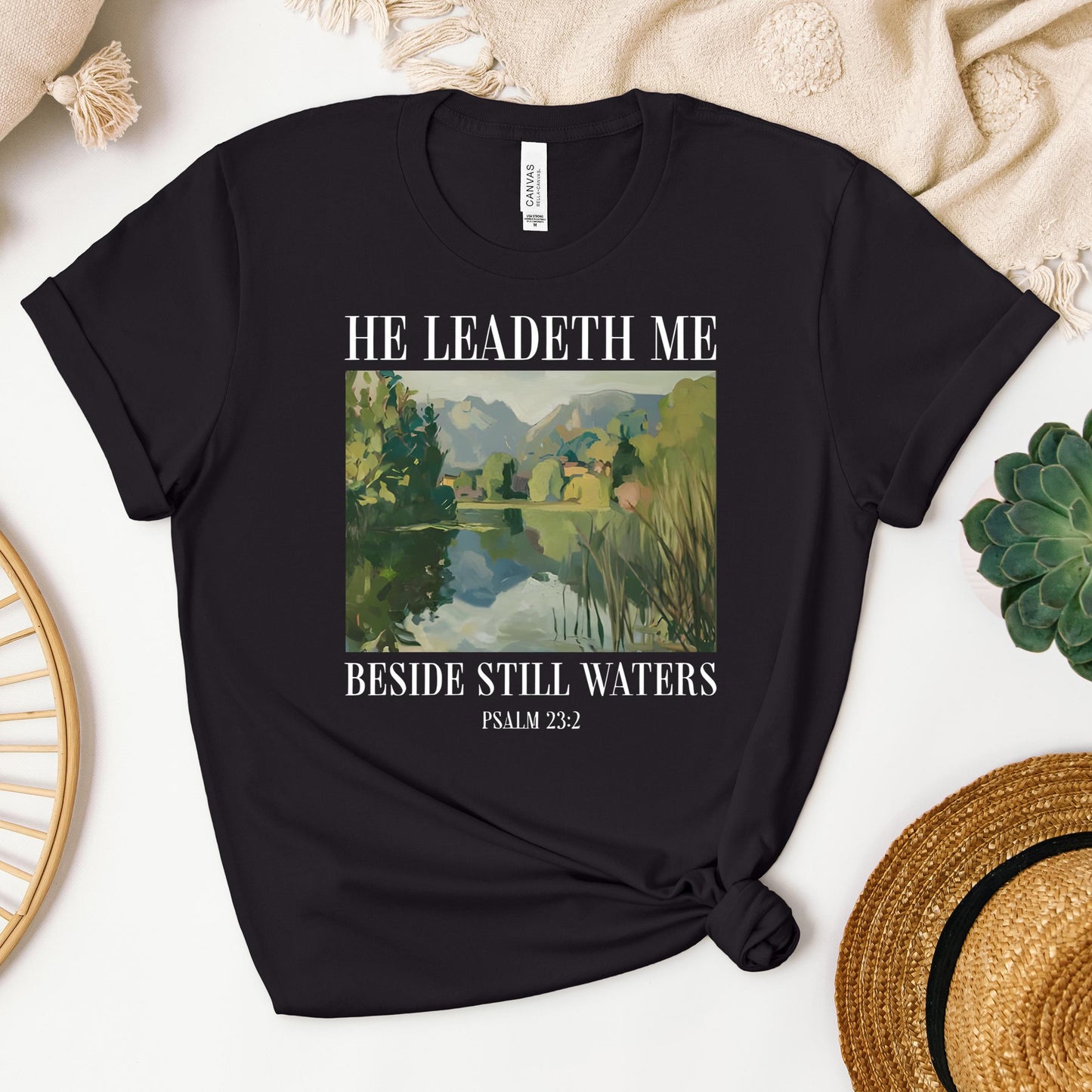 He Leadeth Me Beside Still Waters Psalm 23.2