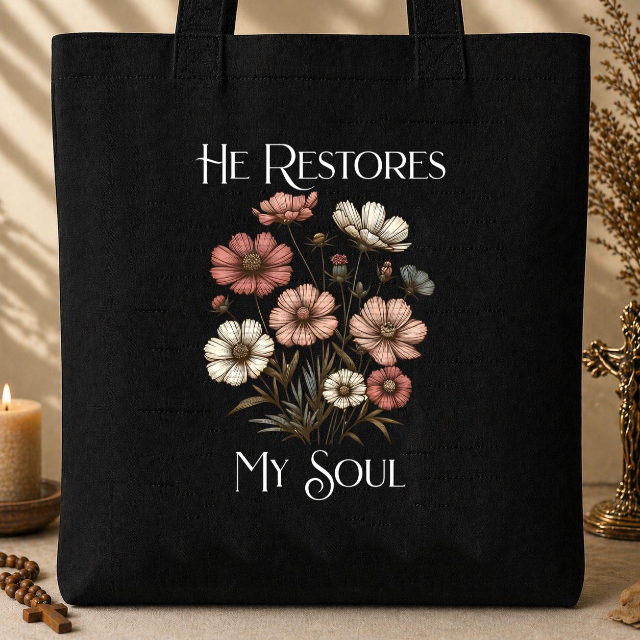 He Restores My Soul 02 Tote Bag