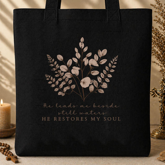 He Restores My Soul Tote Bag