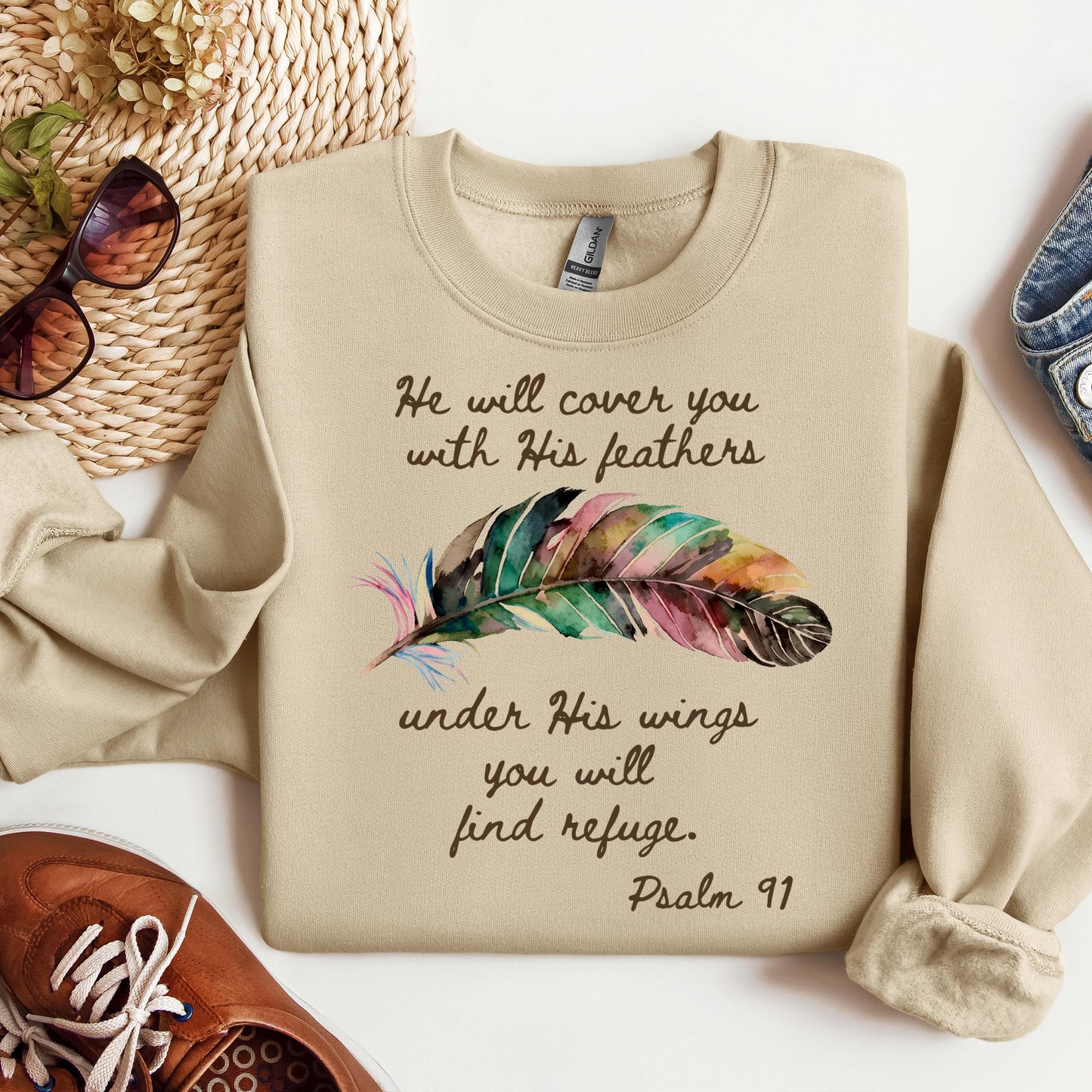 He Will Cover You With His Feathers Under His Wings You Will Find Refuge Psalm 91 01