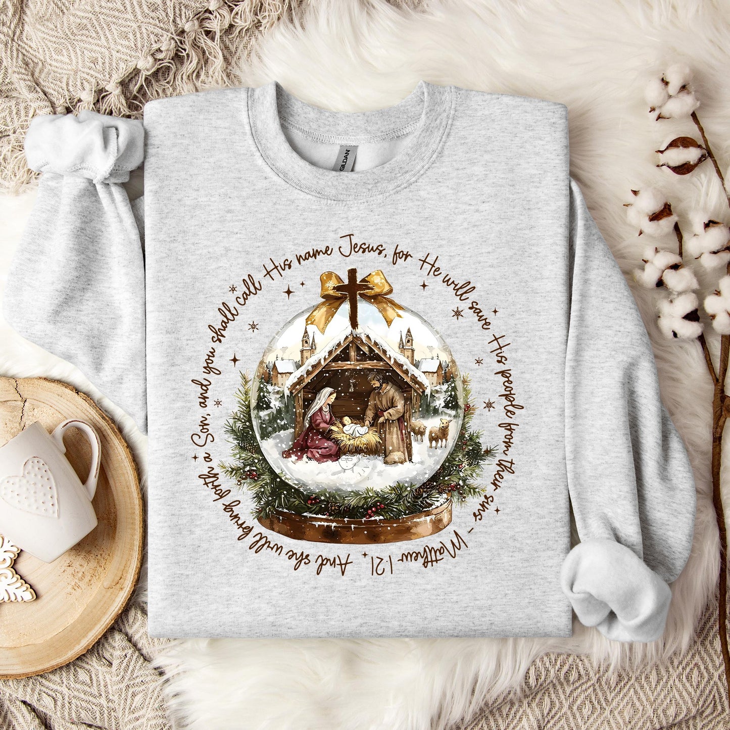He Will Save His People From Their Sins Matthew 1.21 Sweatshirt