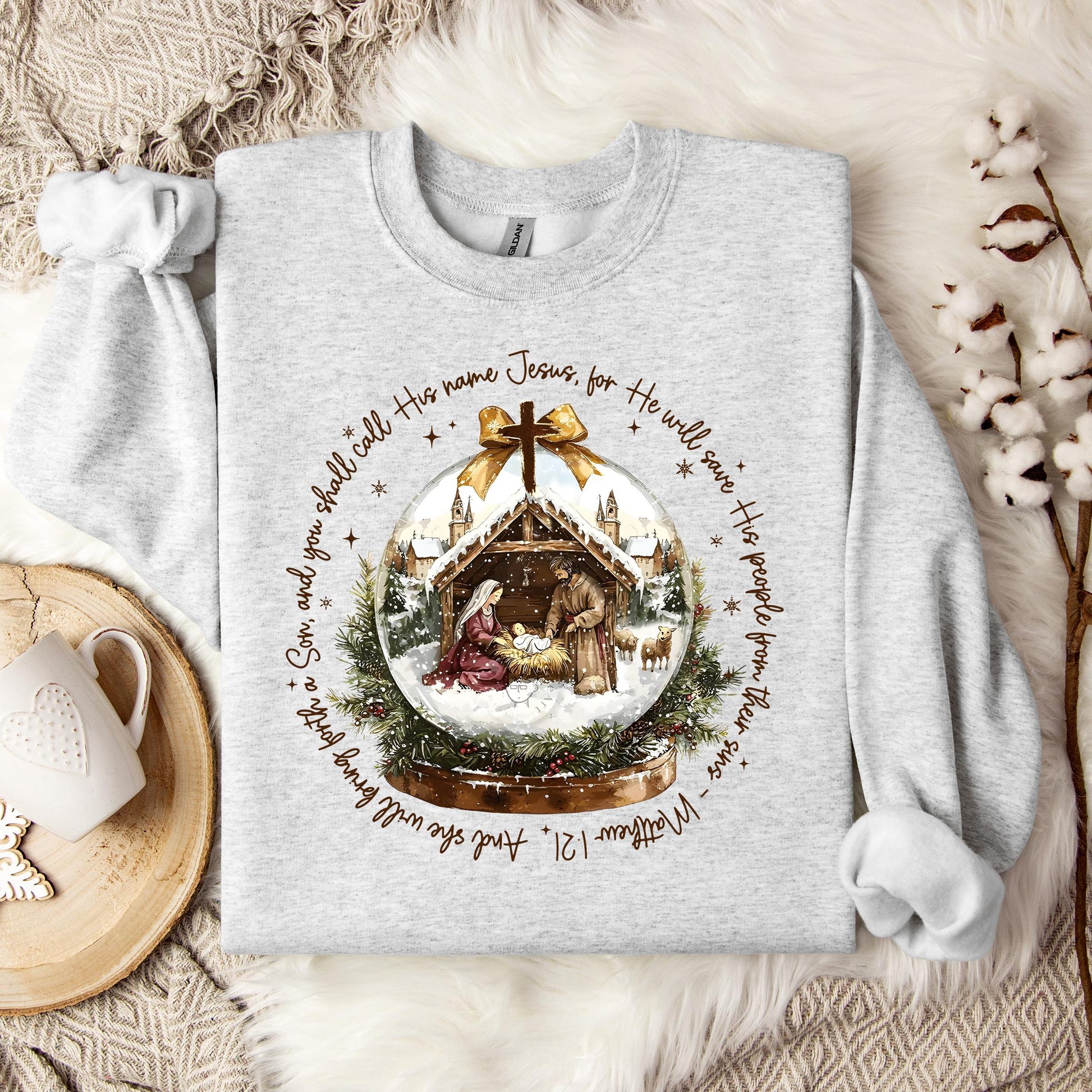 He Will Save His People From Their Sins Matthew 1.21 Sweatshirt