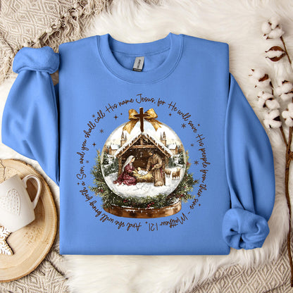 He Will Save His People From Their Sins Matthew 1.21 Sweatshirt