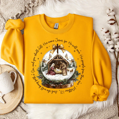 He Will Save His People From Their Sins Matthew 1.21 Sweatshirt