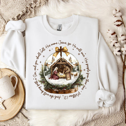 He Will Save His People From Their Sins Matthew 1.21 Sweatshirt