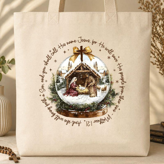 He Will Save His People From Their Sins Matthew 1.21 Tote Bag