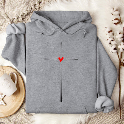 Heart Cross 02 Hoodie