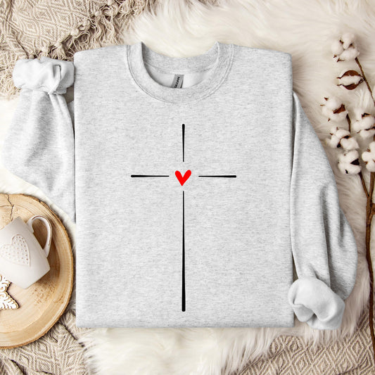 Heart Cross 02 Sweatshirt
