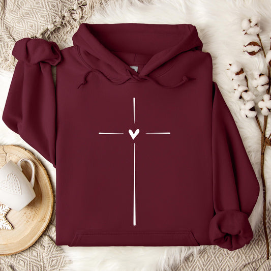 Heart Cross Hoodie