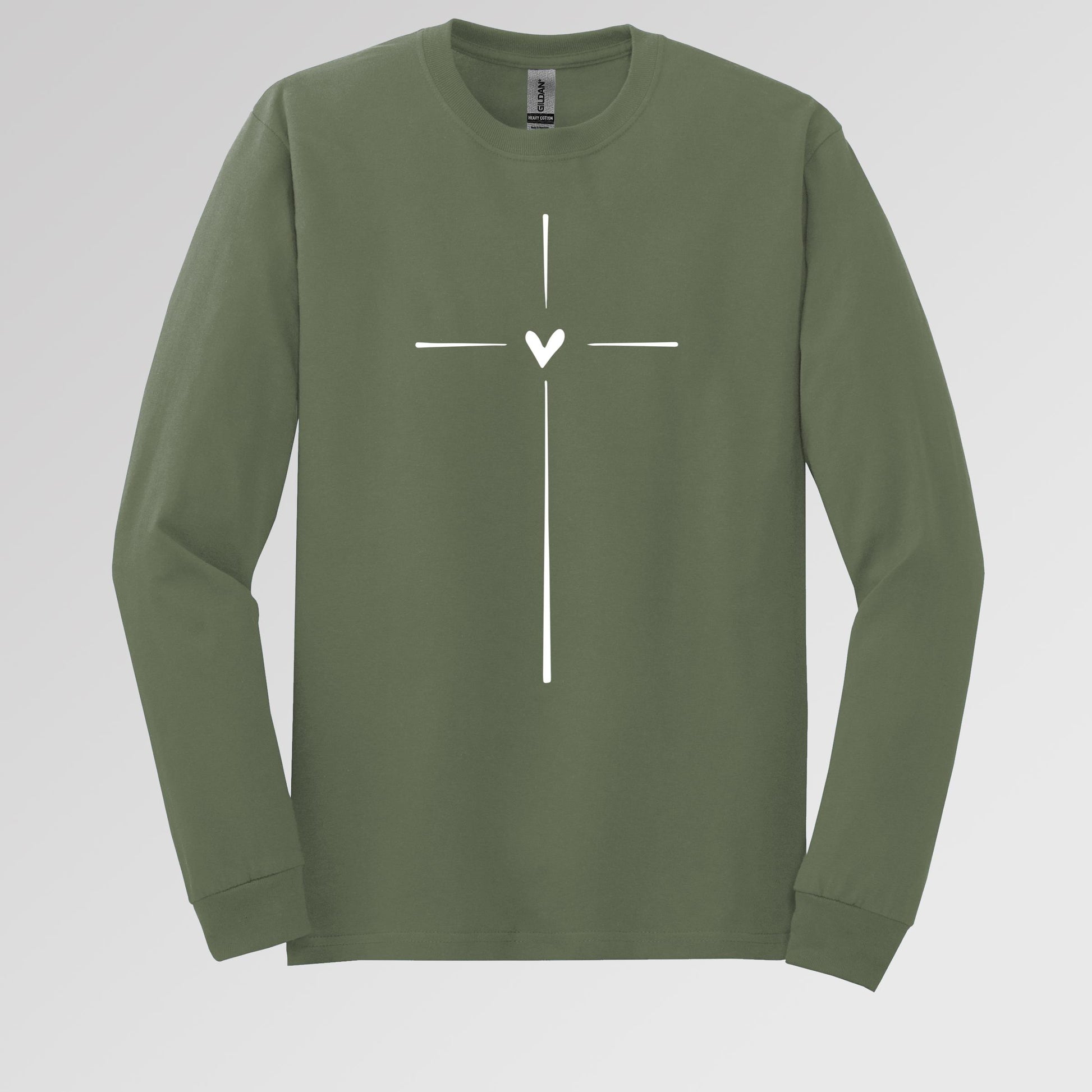 Heart Cross Long Sleeve T-Shirt