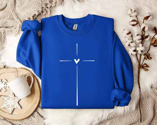 Heart Cross Sweatshirt