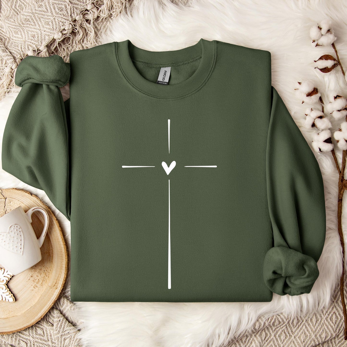 Heart Cross Sweatshirt