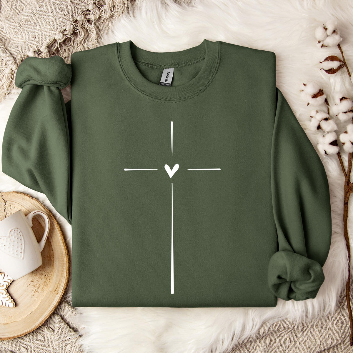 Heart Cross Sweatshirt