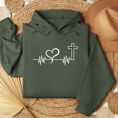 Heartbeat Heart Cross