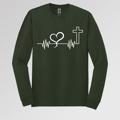 Heartbeat Heart Cross