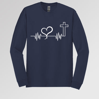 Heartbeat Heart Cross