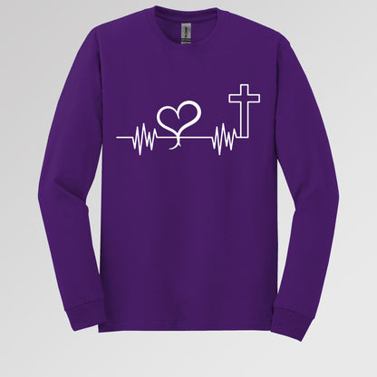 Heartbeat Heart Cross